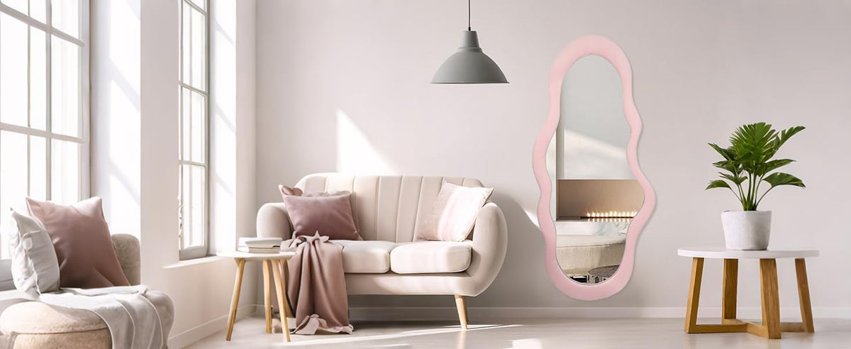 Cloud Reflekt Mirror – Handcrafted Soft-Edge Fabric Wall Décor