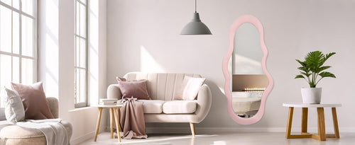 Cloud Reflekt Mirror – Handcrafted Soft-Edge Fabric Wall Décor