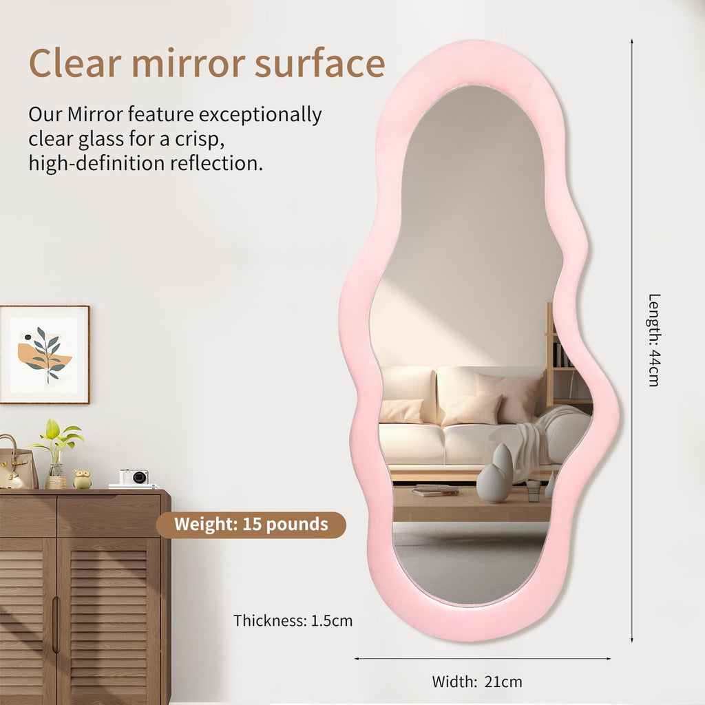 Cloud Reflekt Mirror – Handcrafted Soft-Edge Fabric Wall Décor