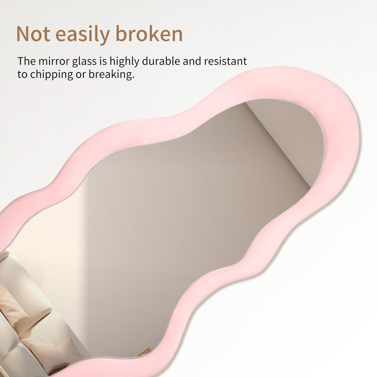 Cloud Reflekt Mirror – Handcrafted Soft-Edge Fabric Wall Décor