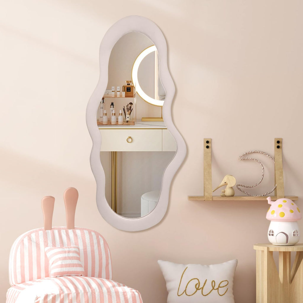 Cloud Reflekt Mirror – Handcrafted Soft-Edge Fabric Wall Décor