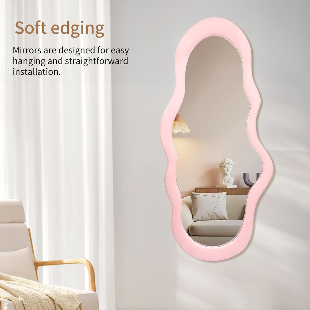 Cloud Reflekt Mirror – Handcrafted Soft-Edge Fabric Wall Décor