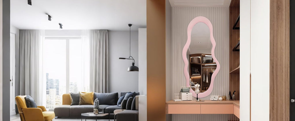 Cloud Reflekt Mirror – Handcrafted Soft-Edge Fabric Wall Décor