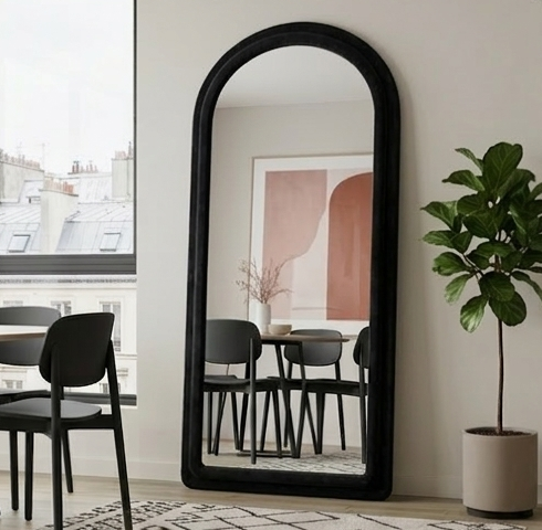 Arched Fabric Mirror – Handcrafted Full-Length Statement Wall Décor