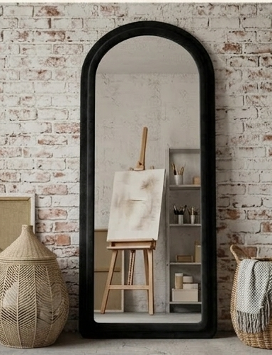 Arched Fabric Mirror – Handcrafted Full-Length Statement Wall Décor