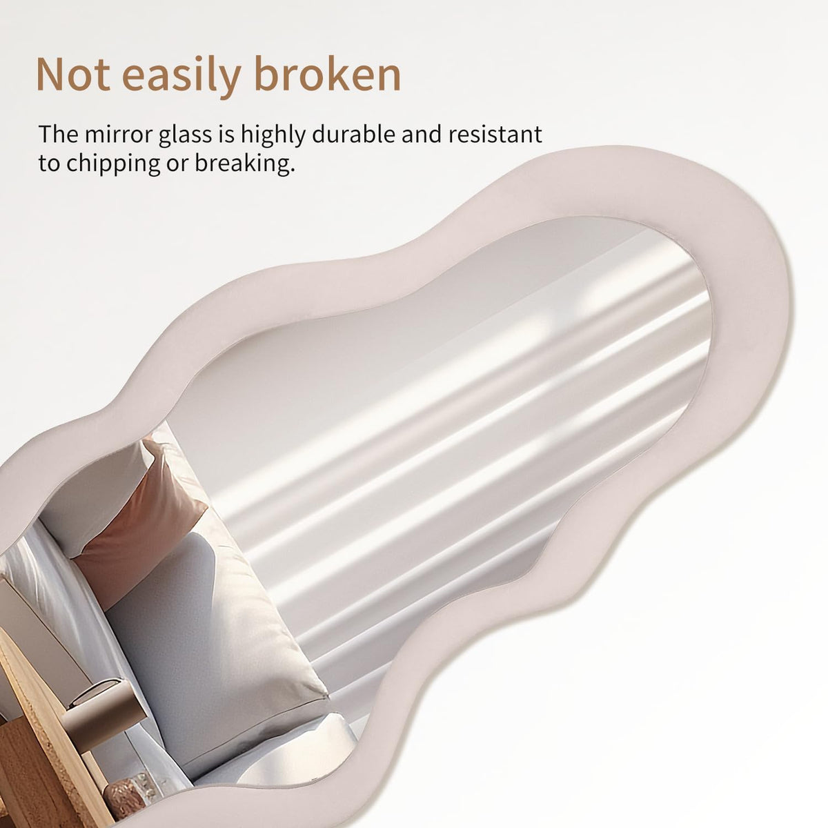 Cloud Reflekt Mirror – Handcrafted Soft-Edge Fabric Wall Décor