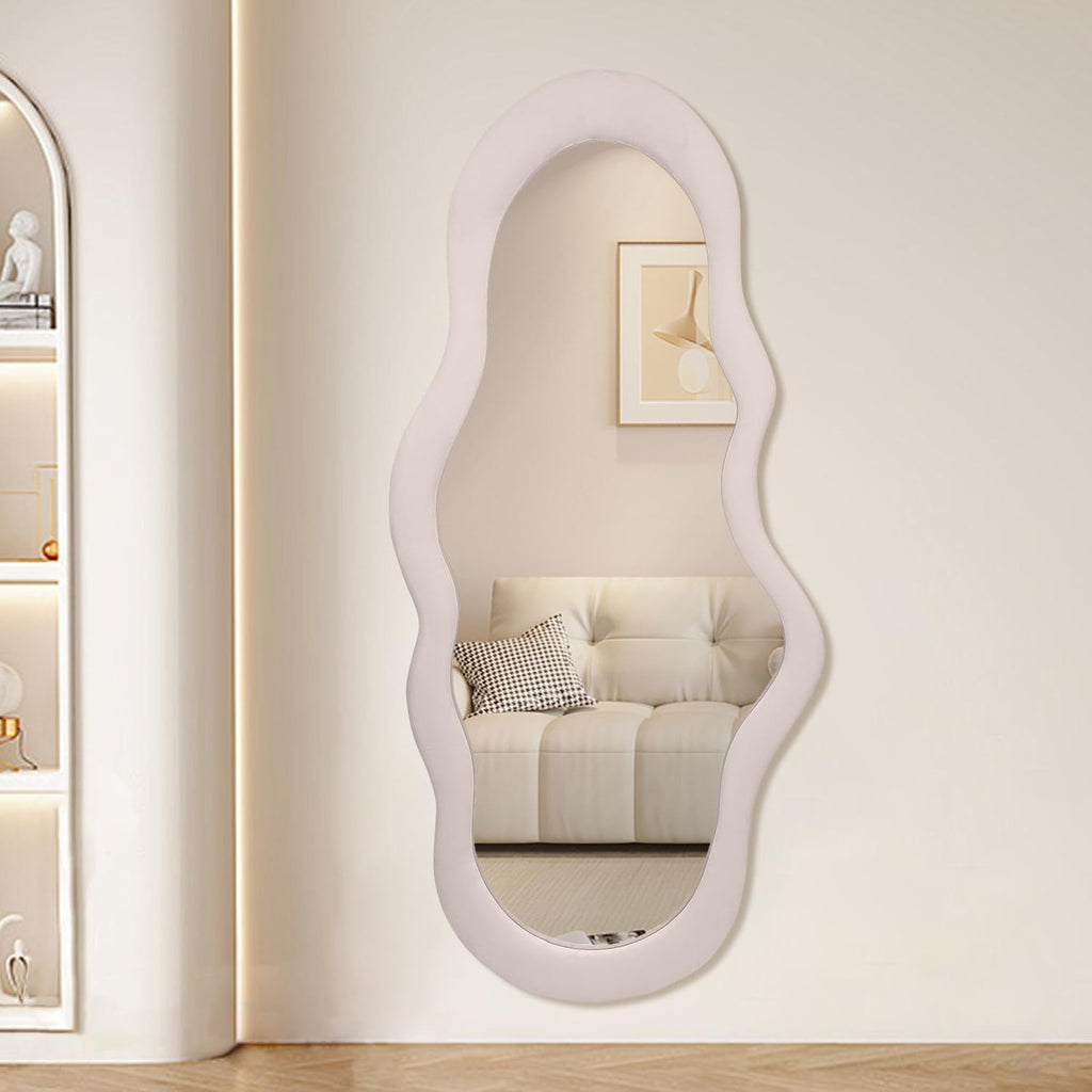 Cloud Reflekt Mirror – Handcrafted Soft-Edge Fabric Wall Décor