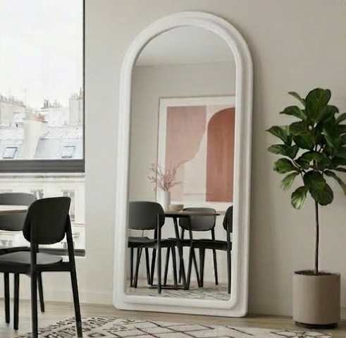 Arched Fabric Mirror – Handcrafted Full-Length Statement Wall Décor