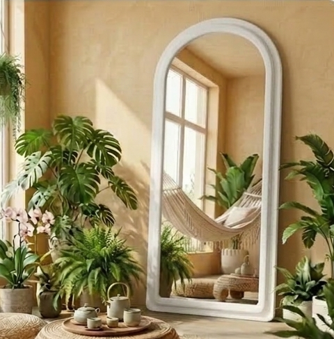 Arched Fabric Mirror – Handcrafted Full-Length Statement Wall Décor