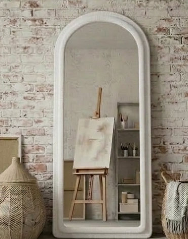 Arched Fabric Mirror – Handcrafted Full-Length Statement Wall Décor