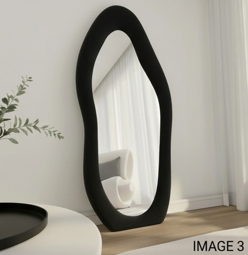 Luxe Cloud Mirror – Handcrafted Organic Fabric Statement Mirror