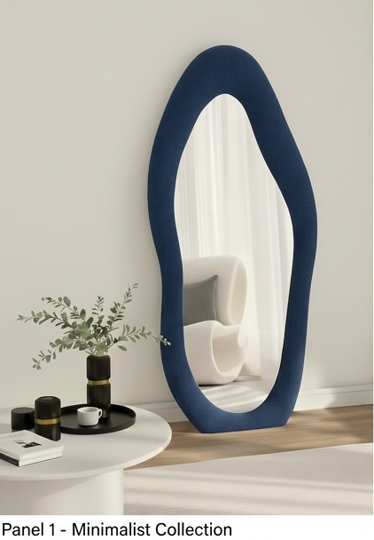 Luxe Cloud Mirror – Handcrafted Organic Fabric Statement Mirror