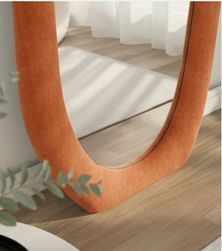 Luxe Cloud Mirror – Handcrafted Organic Fabric Statement Mirror
