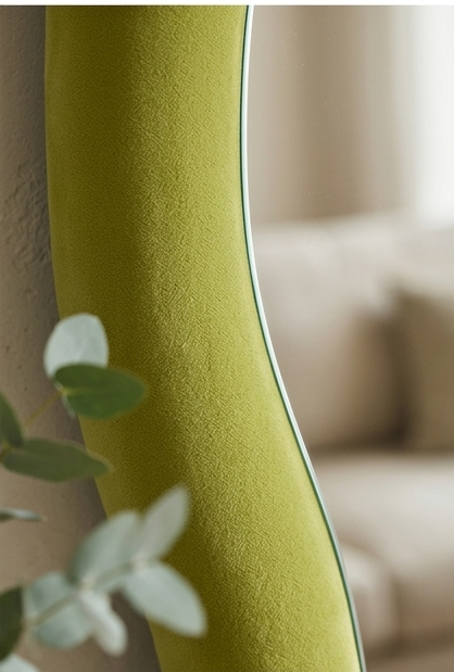 Luxe Cloud Mirror – Handcrafted Organic Fabric Statement Mirror