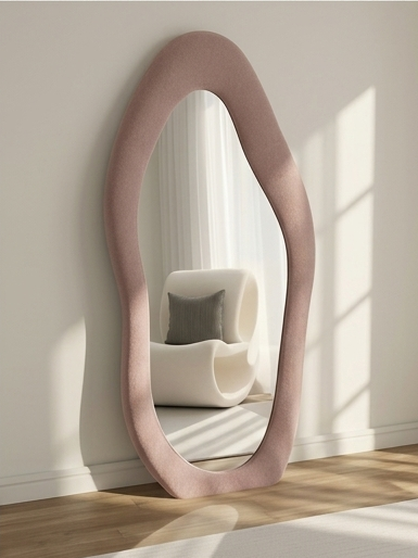 Luxe Cloud Mirror – Handcrafted Organic Fabric Statement Mirror